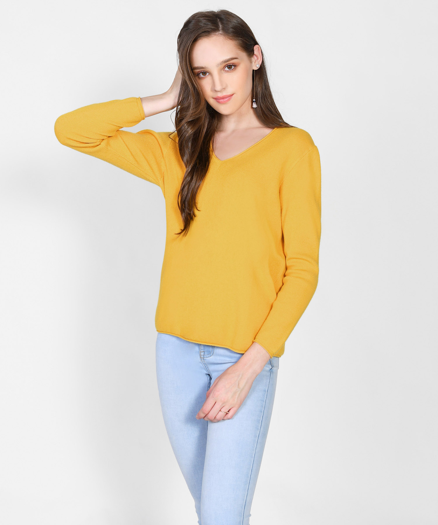 caprice knit sweater marigold casual wear